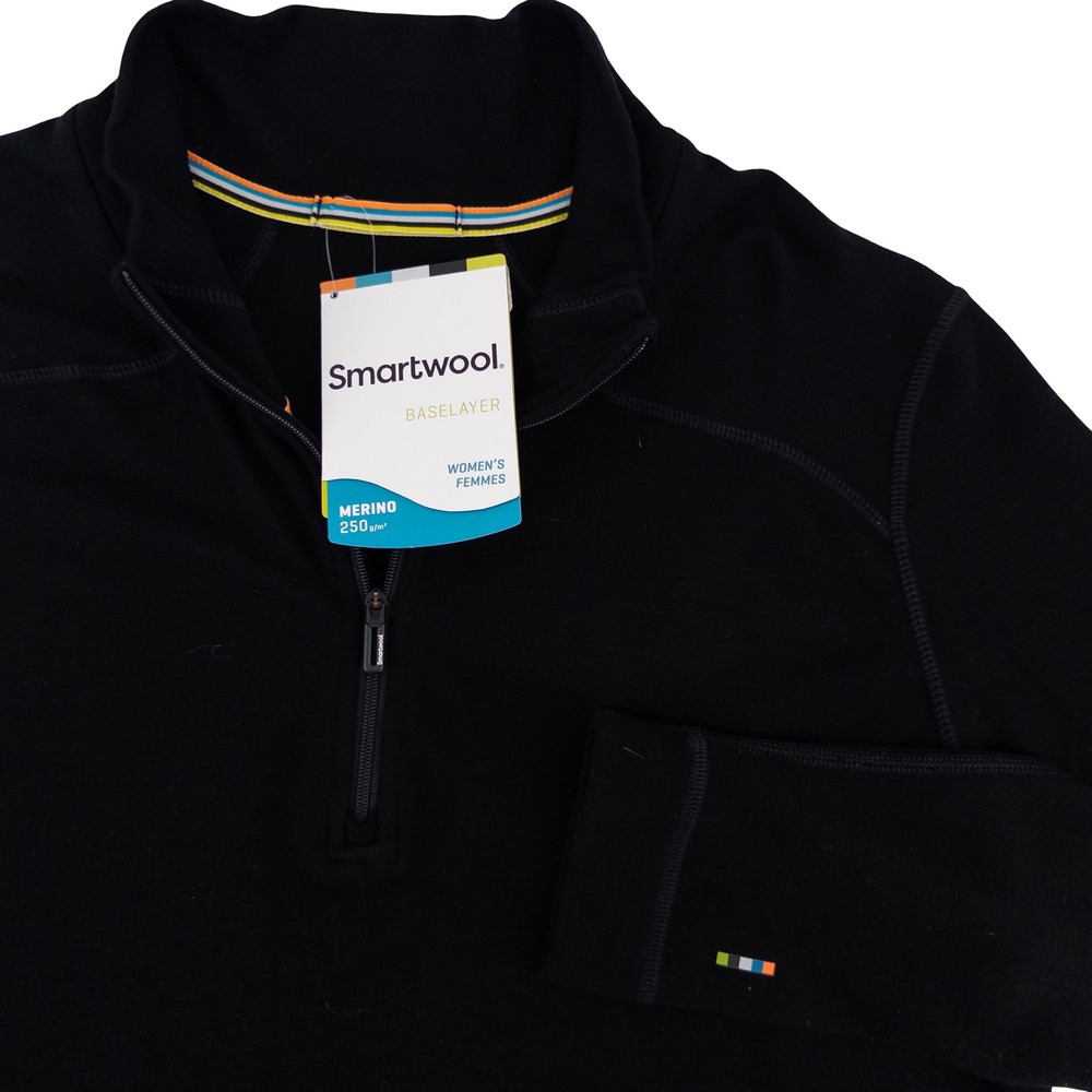 NEW Smartwool Women's XL Merino 250 Base Layer Quarter Zip Base Layer Gorp *FLAW